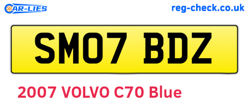 SM07BDZ are the vehicle registration plates.