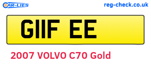 G11FEE are the vehicle registration plates.