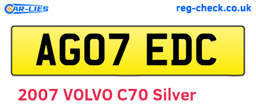 AG07EDC are the vehicle registration plates.