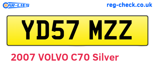 YD57MZZ are the vehicle registration plates.