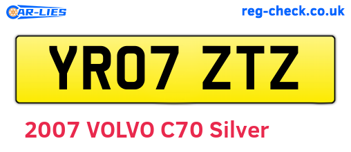 YR07ZTZ are the vehicle registration plates.