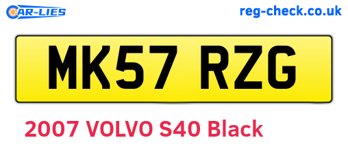 MK57RZG are the vehicle registration plates.