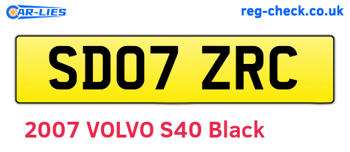 SD07ZRC are the vehicle registration plates.