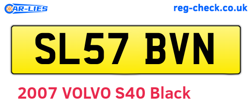 SL57BVN are the vehicle registration plates.