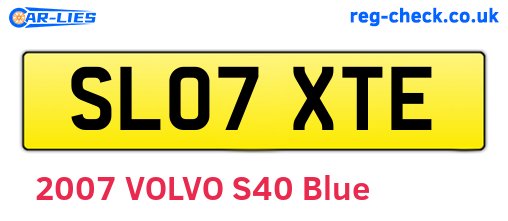 SL07XTE are the vehicle registration plates.