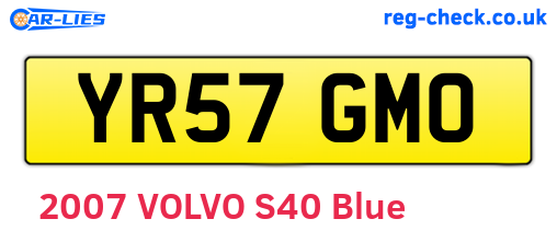 YR57GMO are the vehicle registration plates.