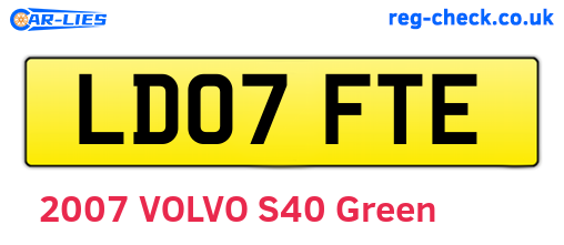 LD07FTE are the vehicle registration plates.