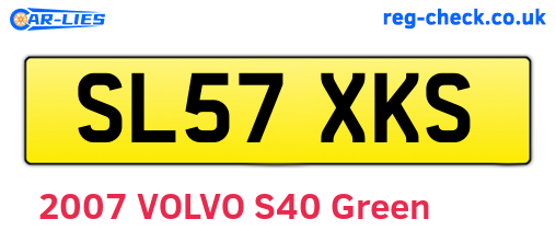 SL57XKS are the vehicle registration plates.