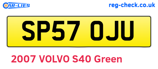 SP57OJU are the vehicle registration plates.