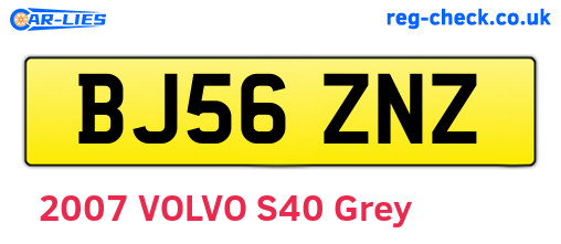 BJ56ZNZ are the vehicle registration plates.