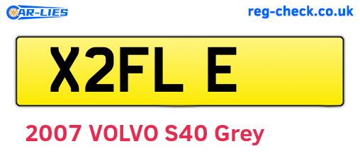 X2FLE are the vehicle registration plates.