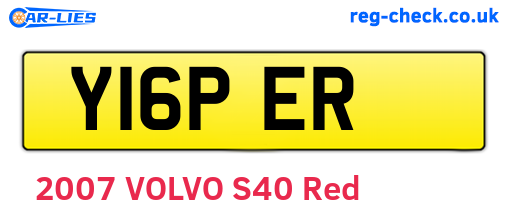 Y16PER are the vehicle registration plates.