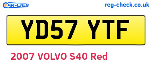 YD57YTF are the vehicle registration plates.