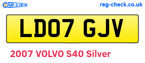 LD07GJV are the vehicle registration plates.