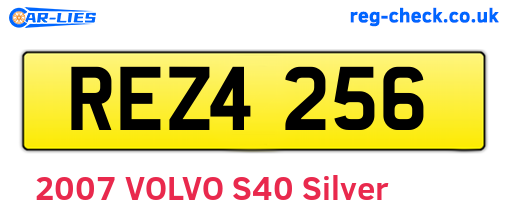REZ4256 are the vehicle registration plates.