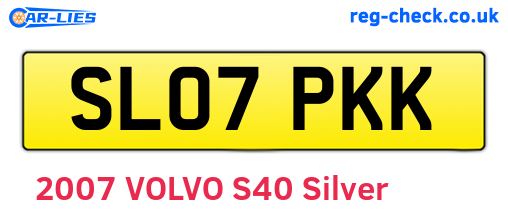 SL07PKK are the vehicle registration plates.