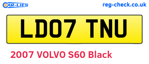 LD07TNU are the vehicle registration plates.