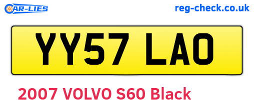 YY57LAO are the vehicle registration plates.