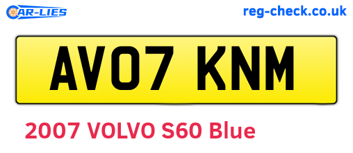 AV07KNM are the vehicle registration plates.
