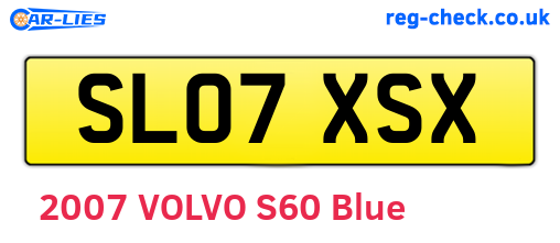 SL07XSX are the vehicle registration plates.