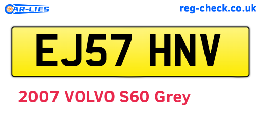 EJ57HNV are the vehicle registration plates.