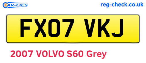FX07VKJ are the vehicle registration plates.
