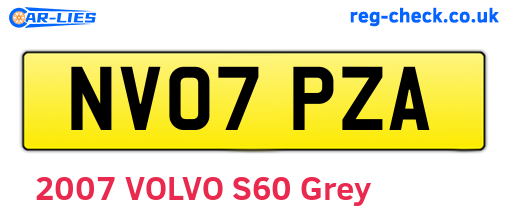NV07PZA are the vehicle registration plates.