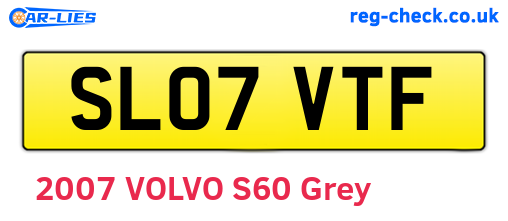 SL07VTF are the vehicle registration plates.