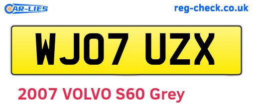 WJ07UZX are the vehicle registration plates.