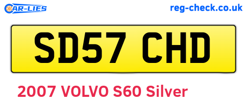 SD57CHD are the vehicle registration plates.