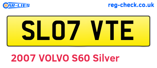 SL07VTE are the vehicle registration plates.