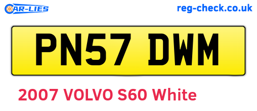 PN57DWM are the vehicle registration plates.