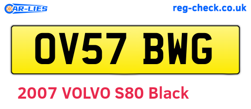 OV57BWG are the vehicle registration plates.