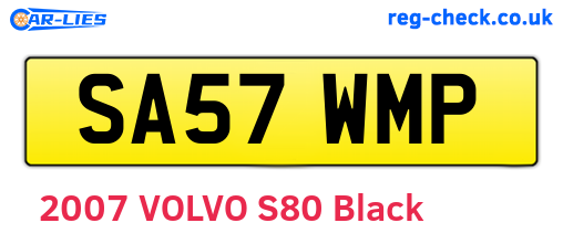 SA57WMP are the vehicle registration plates.