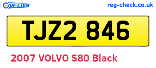 TJZ2846 are the vehicle registration plates.