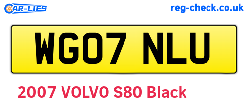 WG07NLU are the vehicle registration plates.