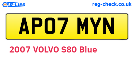 AP07MYN are the vehicle registration plates.