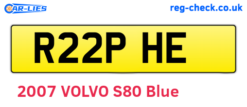 R22PHE are the vehicle registration plates.