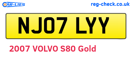 NJ07LYY are the vehicle registration plates.