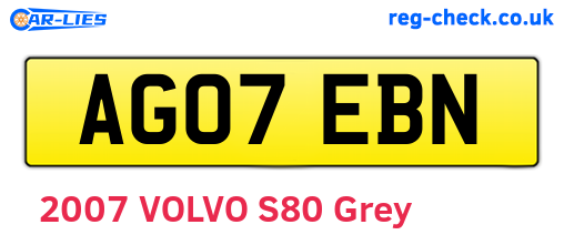AG07EBN are the vehicle registration plates.