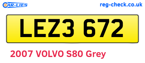 LEZ3672 are the vehicle registration plates.