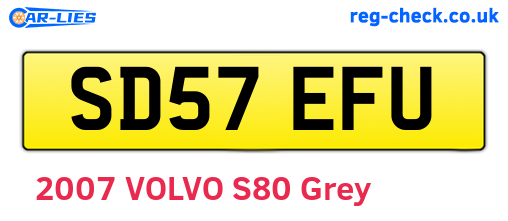 SD57EFU are the vehicle registration plates.