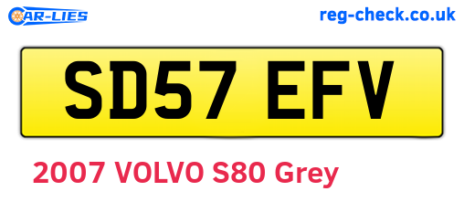 SD57EFV are the vehicle registration plates.