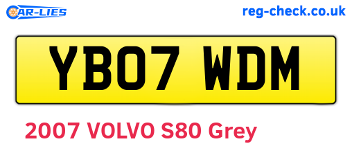 YB07WDM are the vehicle registration plates.
