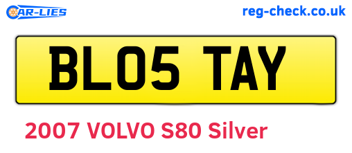 BL05TAY are the vehicle registration plates.
