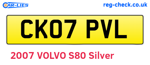 CK07PVL are the vehicle registration plates.