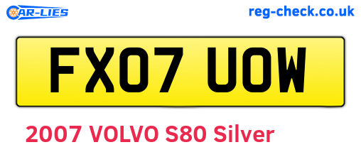 FX07UOW are the vehicle registration plates.