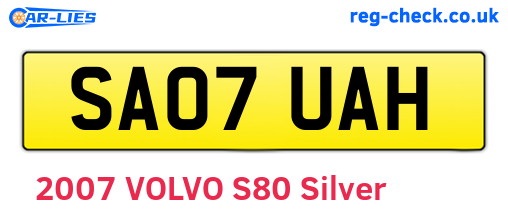 SA07UAH are the vehicle registration plates.