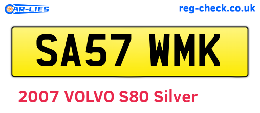 SA57WMK are the vehicle registration plates.