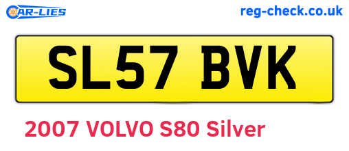 SL57BVK are the vehicle registration plates.